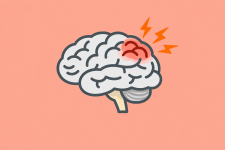 Illustration of the brain highlighting how persistent pain is processed by the nervous system